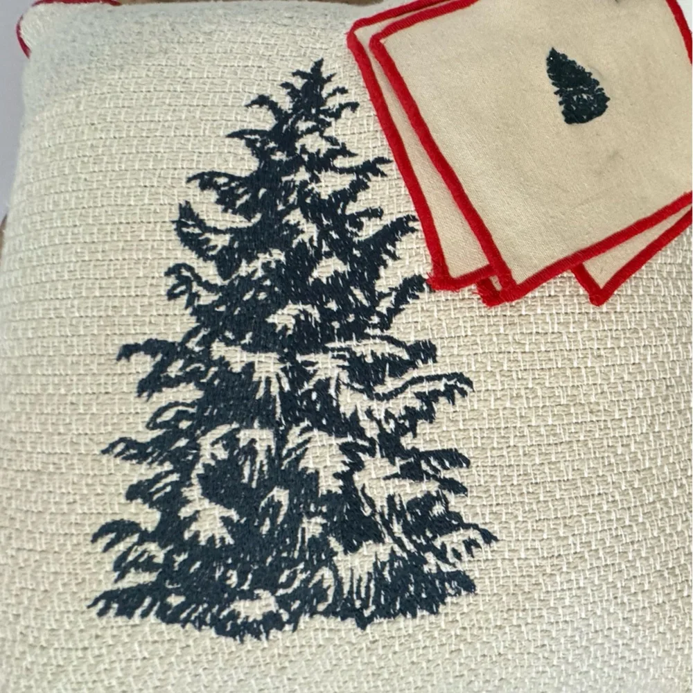 Hearth & Hand Tree Icon Pillow and Cocktail Napkins