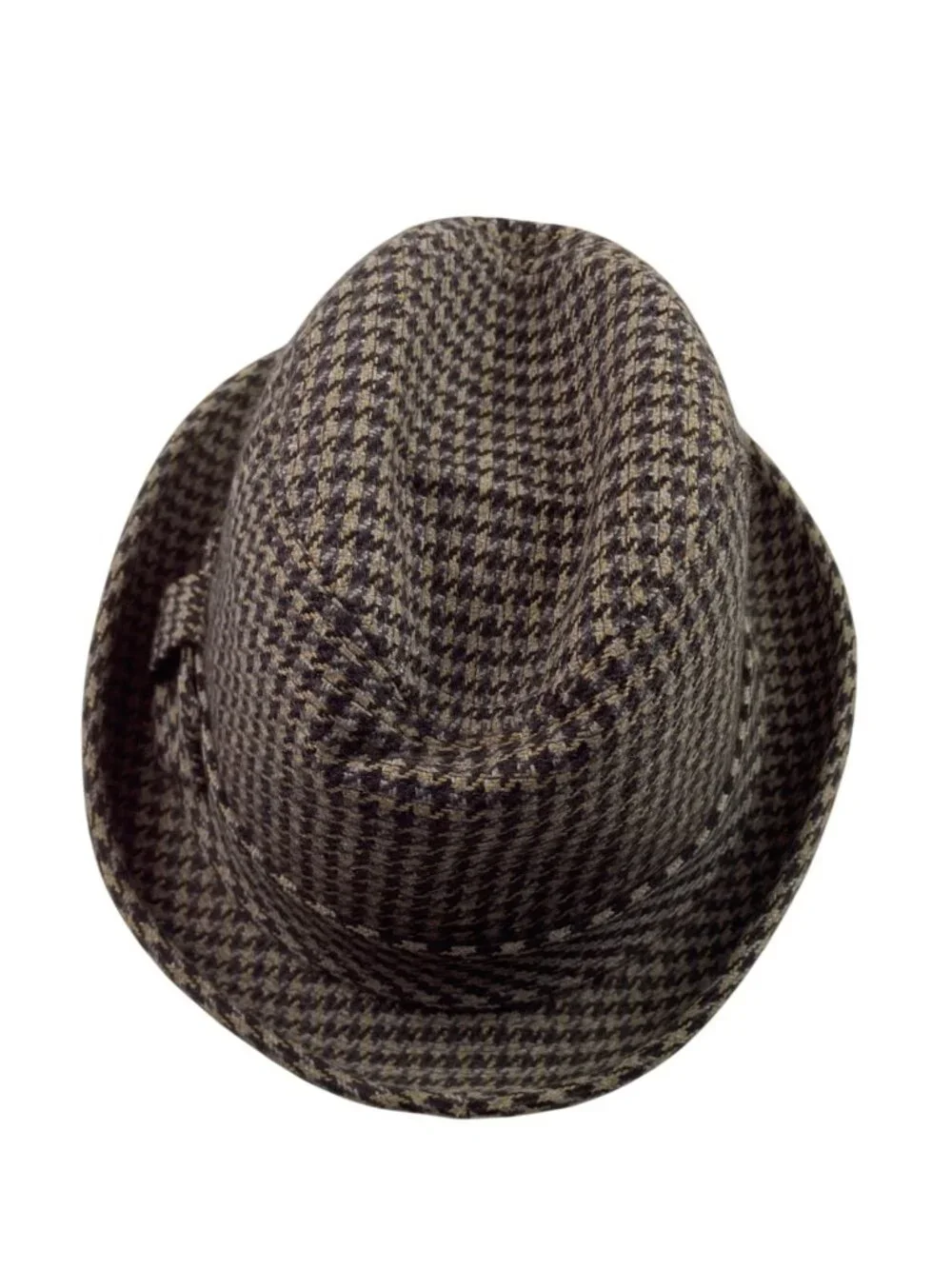 Cavanagh Hats Vintage 1950s Houndstooth Mens Fedora Hat Size 7 1/8 Cashmere