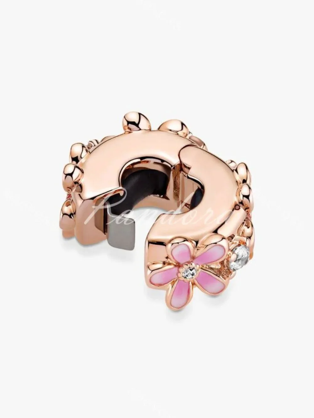 Pink Daisy Spacer Clip Charm