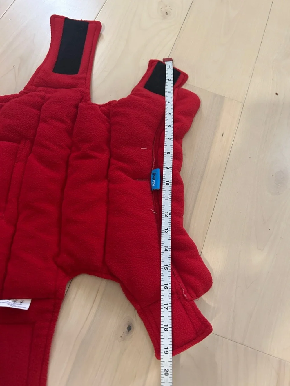 Fab Dog & Land’s End Red Puffer Blue Plaid Dog Vests Medium