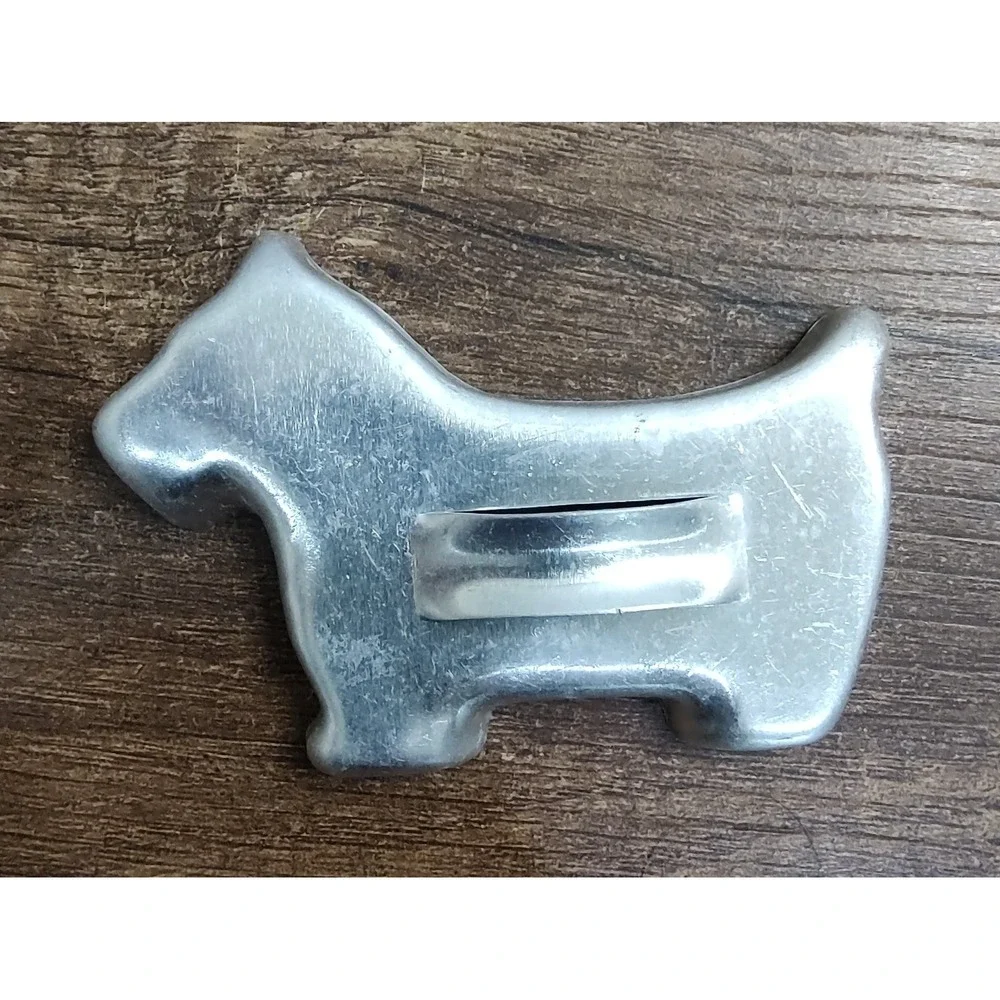 VINTAGE SCOTTY DOG CHRISTMAS ALUMINUM COOKIE CUTTER A14
