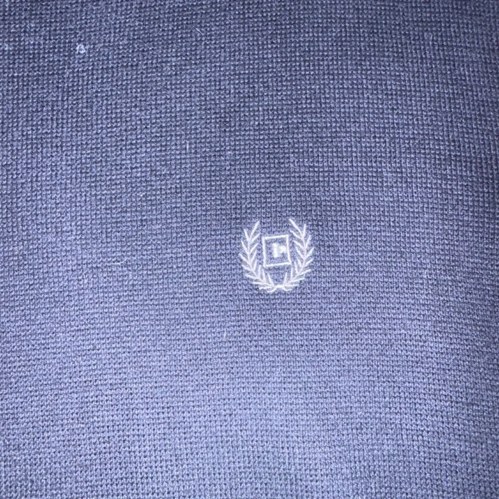 Chaps Mens V‎ Neck Sweater Vest Dark Navy Blue XL TG/EG Classic Knit Logo