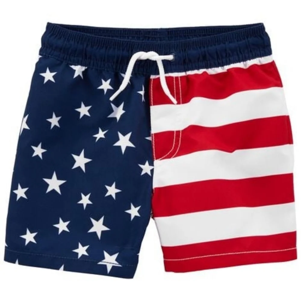 NWT OshKosh B'gosh Red and Blue Swim Shorts