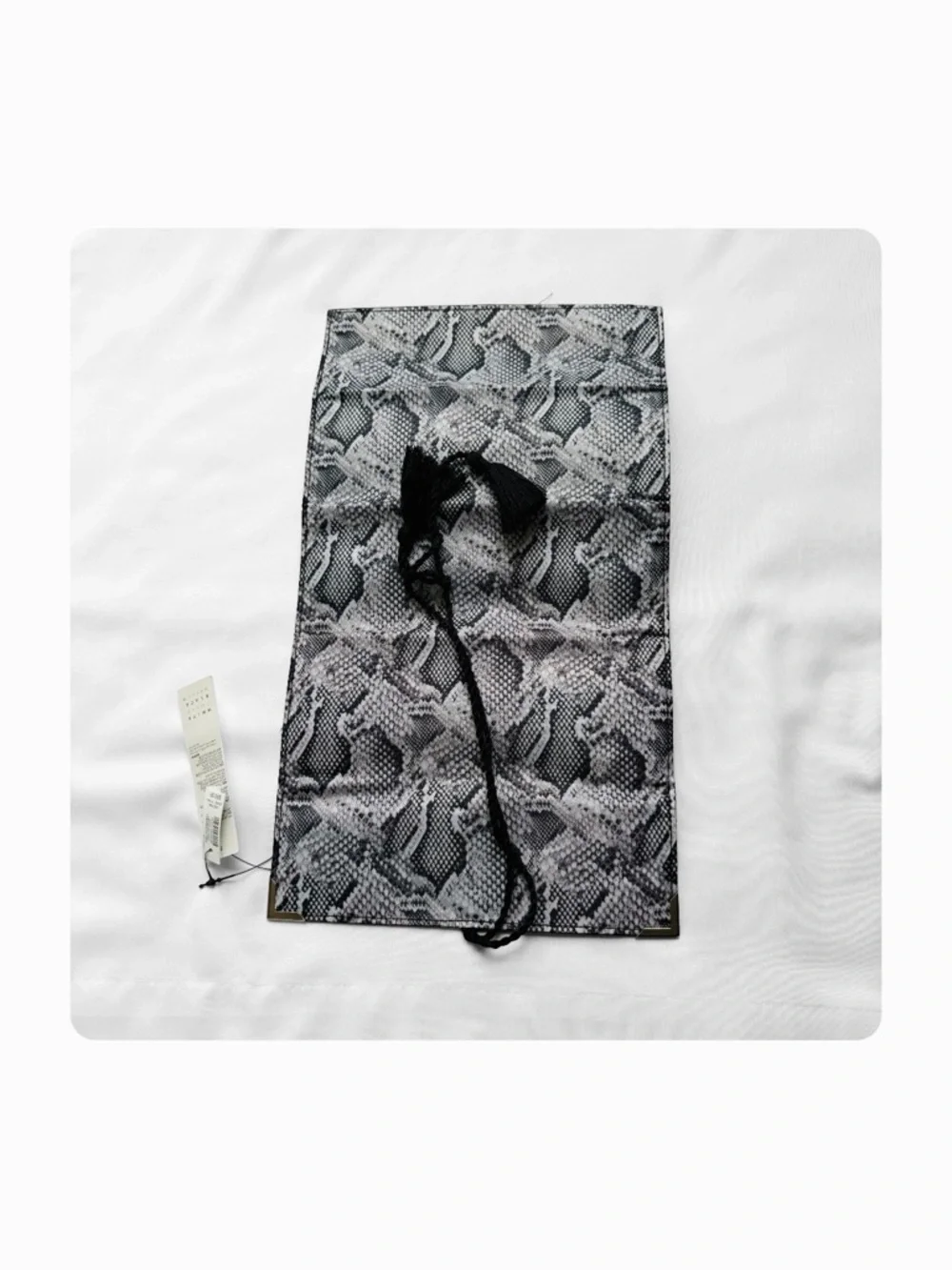 ★ NWT WHBM Jewelry Wrap Faux Snakeskin Feminine Travel Bag - Animal Print ★