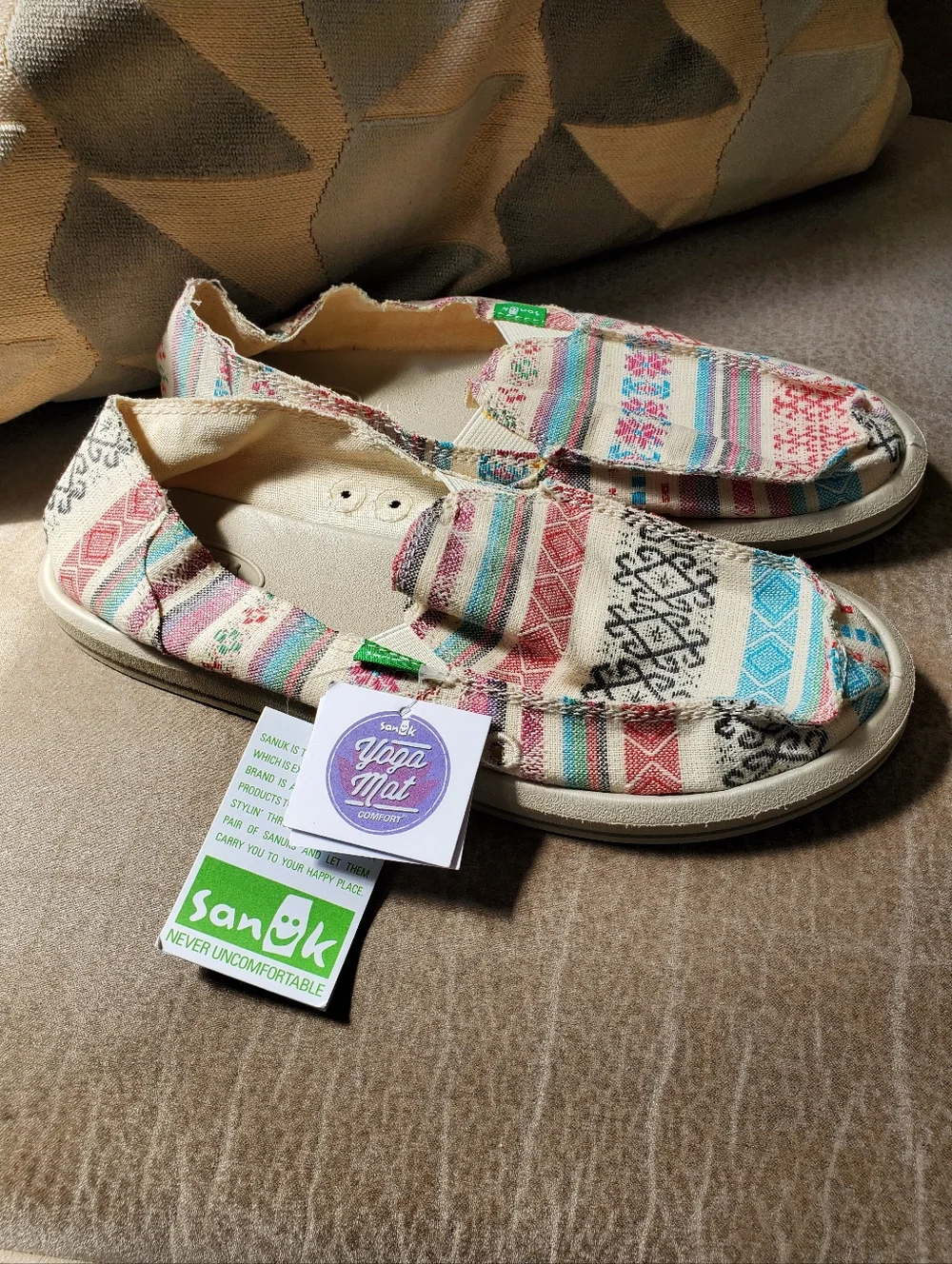 Sanuk Donna Sidewalk Surfer - Natural Poncho In Womens Size 7