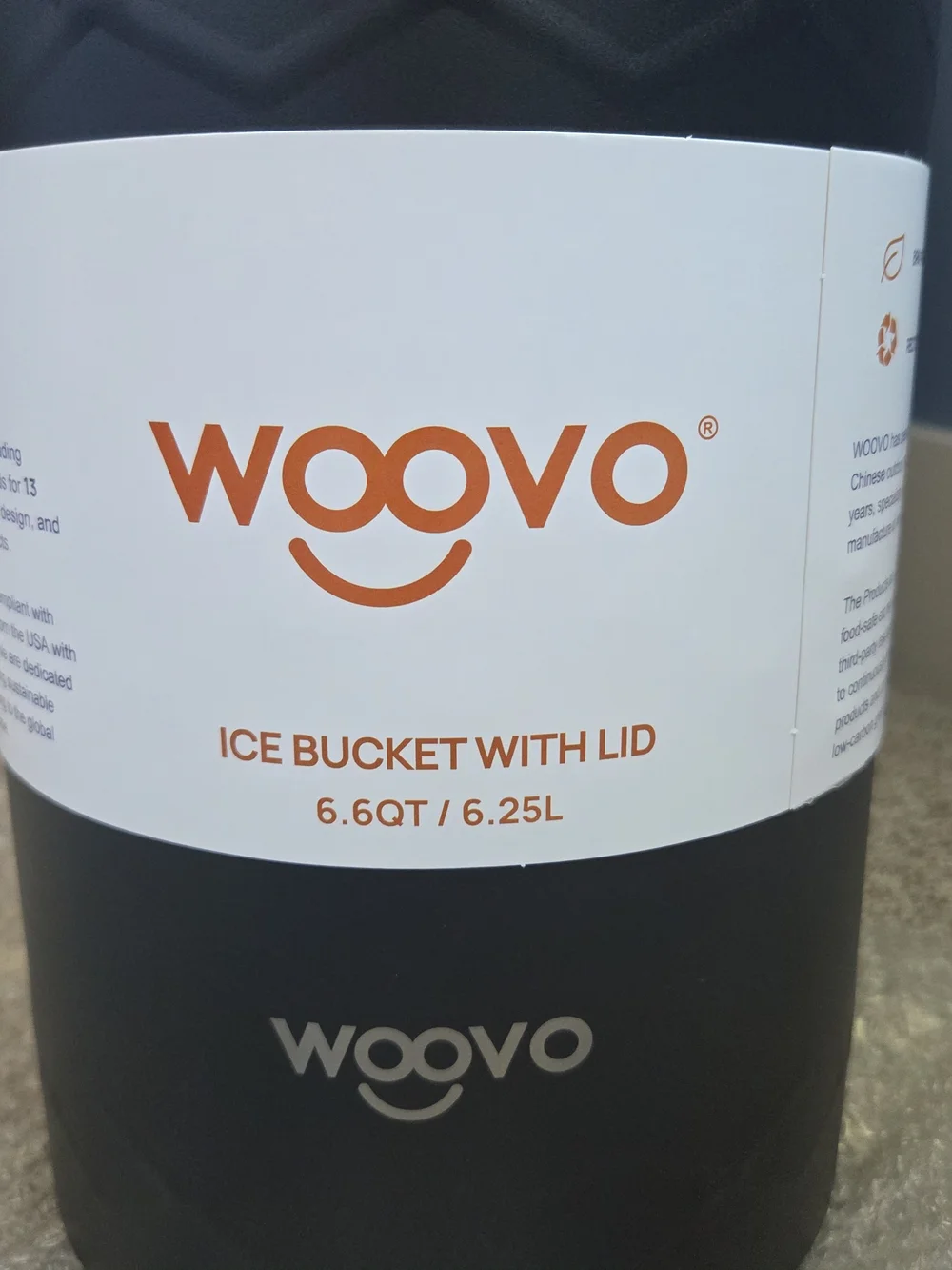 Ice Bucket With Lid Outdoor Scoop 6.6 QT 48 Hour Cold BPA Free Carry Handle NEW