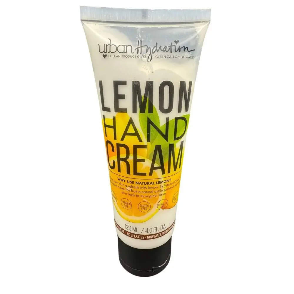Urban Hydration Lemon Hand Cream Replenish and Cleanse 4.0 FL Oz / 120mL