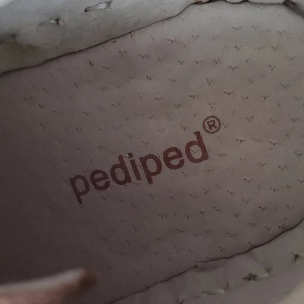 Pediped Brown Leather Soft Sole Velcro Handcrafted Shoes SZ 0-6M