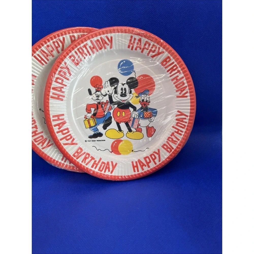 VINTAGE NIP Mickey Mouse Happy Birthday Party Paper 7