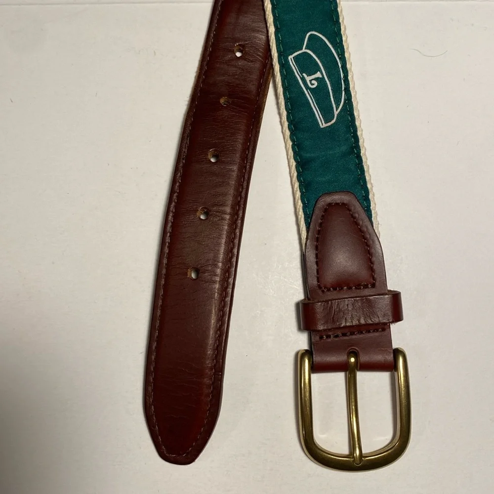 YRI Green Tour Golf Belt Brass‎ Buckle 40/100 Made In USA