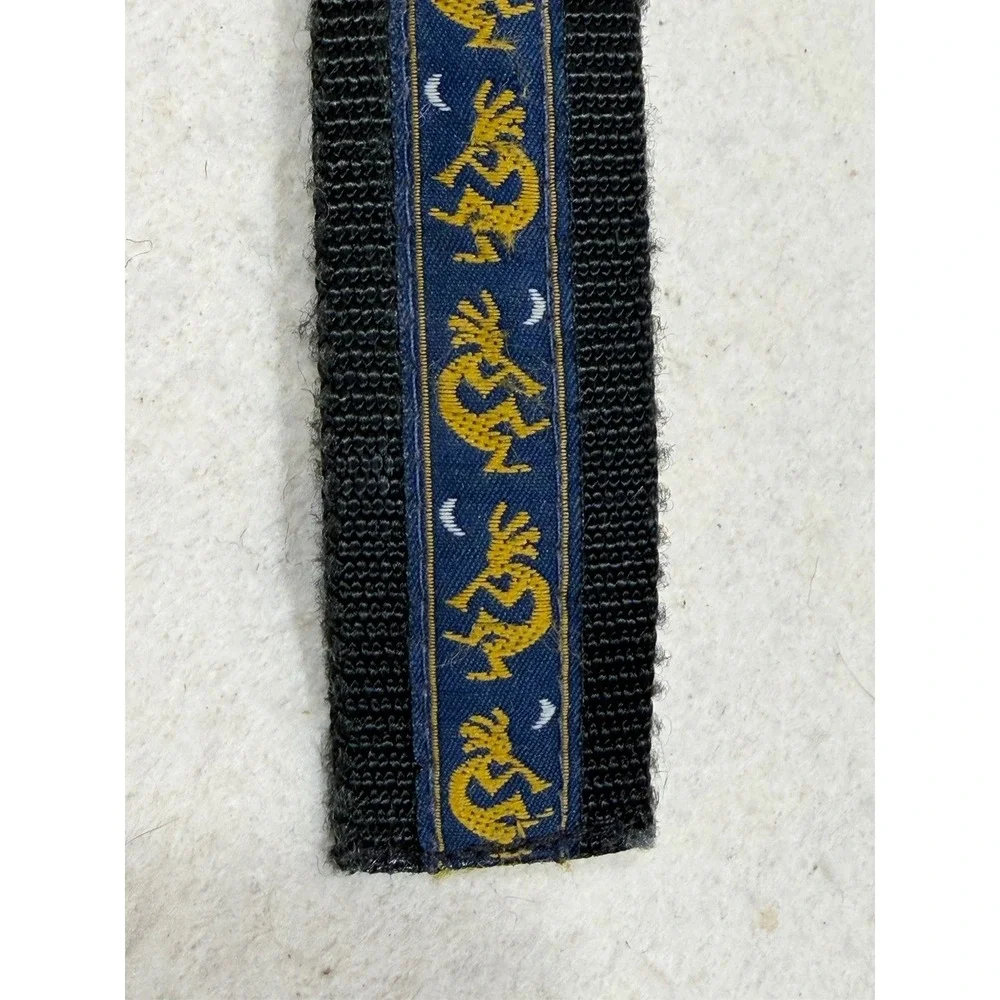 Timberland Kokopelli Belt 36 Black Woven Embroidered Western 1 Inch