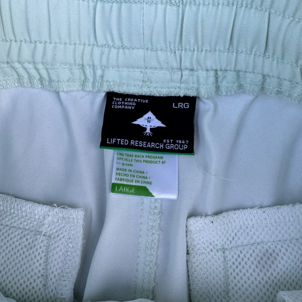 LRG Mens Shorts Striped Mint Green Size‎ Large
