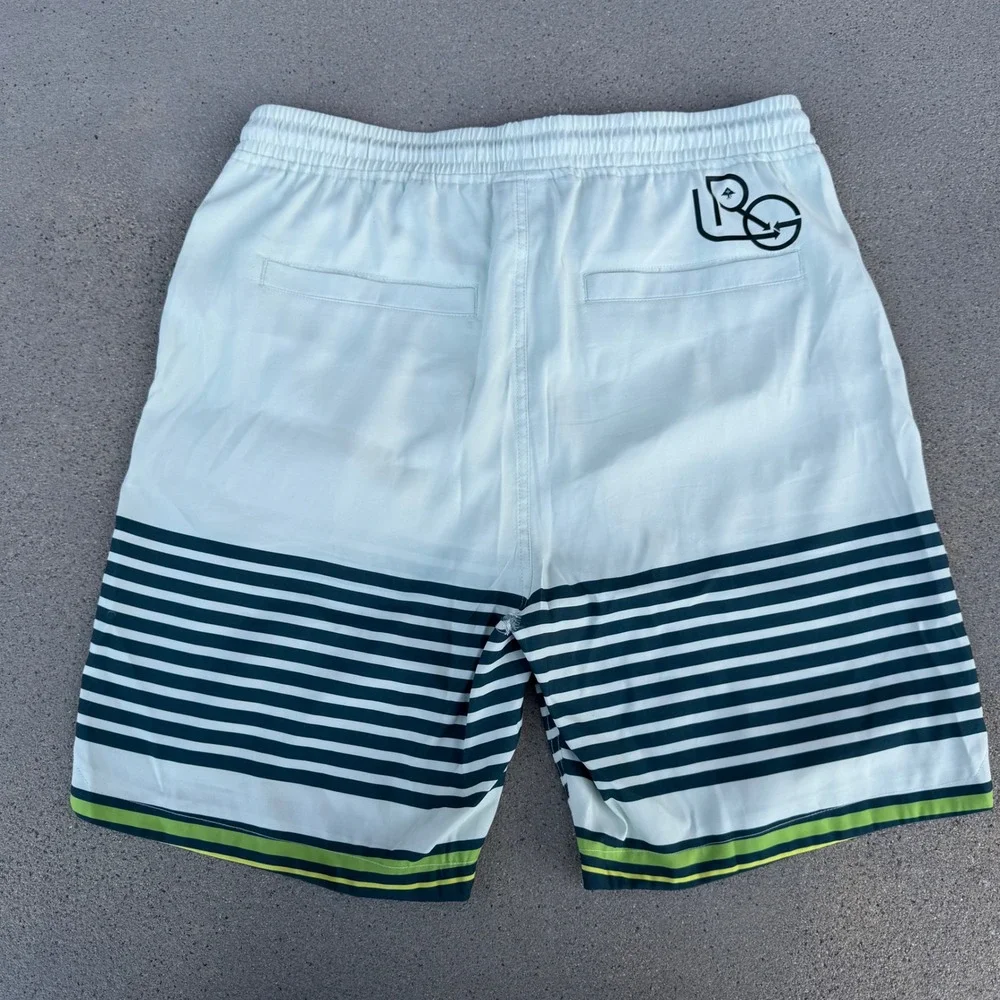 LRG Mens Shorts Striped Mint Green Size‎ Large