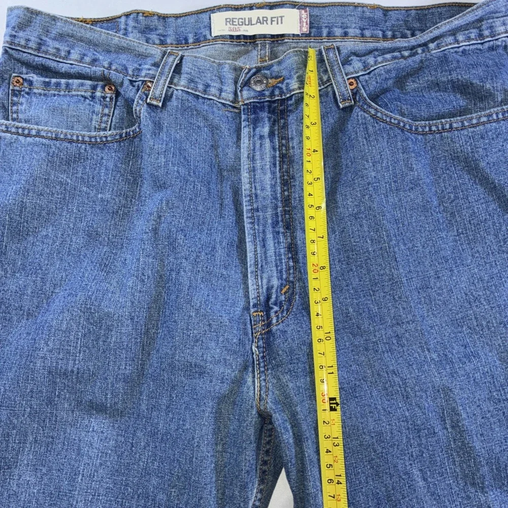 Levi's Regular Fit 505 Y2K Black Batwing VTG Jeans Men's 38x30 Blue