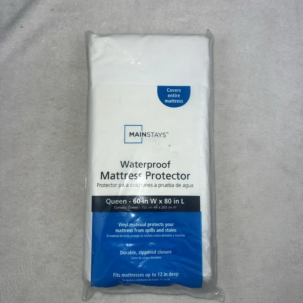 Mainstays Vinyl‎ Zippered Waterproof Mattress Proctector Queen 60X80