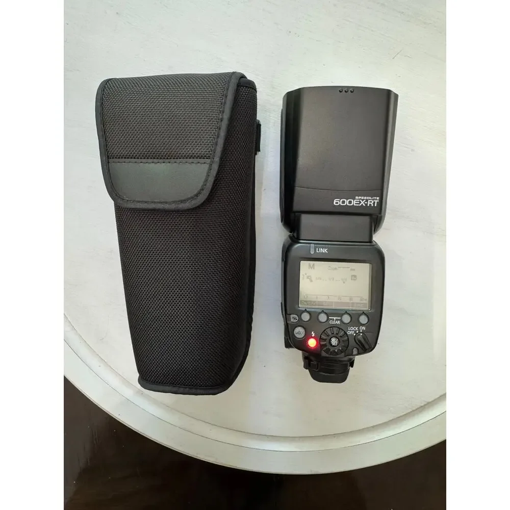Canon 600EX-RT Speedlite Flash with Case DS101051 Tested and Works