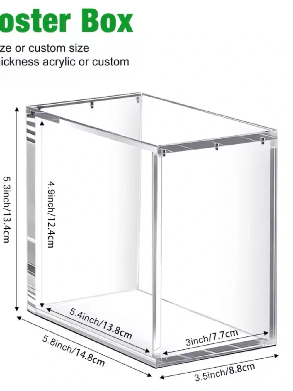 Acrylic Elite Trainer Box, Booster Case Pokemon Protection with Magnetic Lid