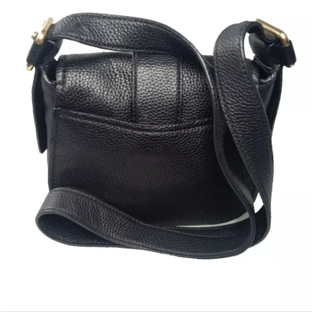 Michael Kors Maxine Pebbled Saddle bag - Black Leather