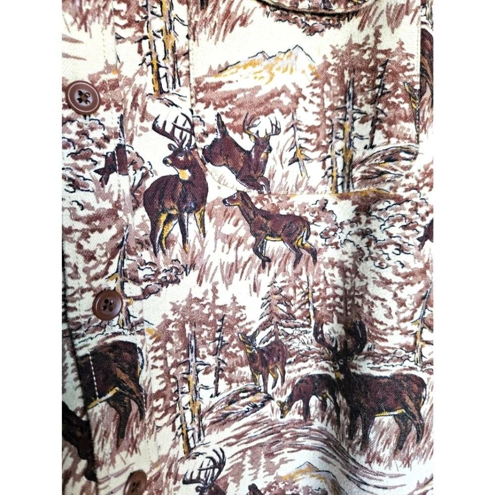 J.Crew Heavyweight Deer Scene Button-up Shirt