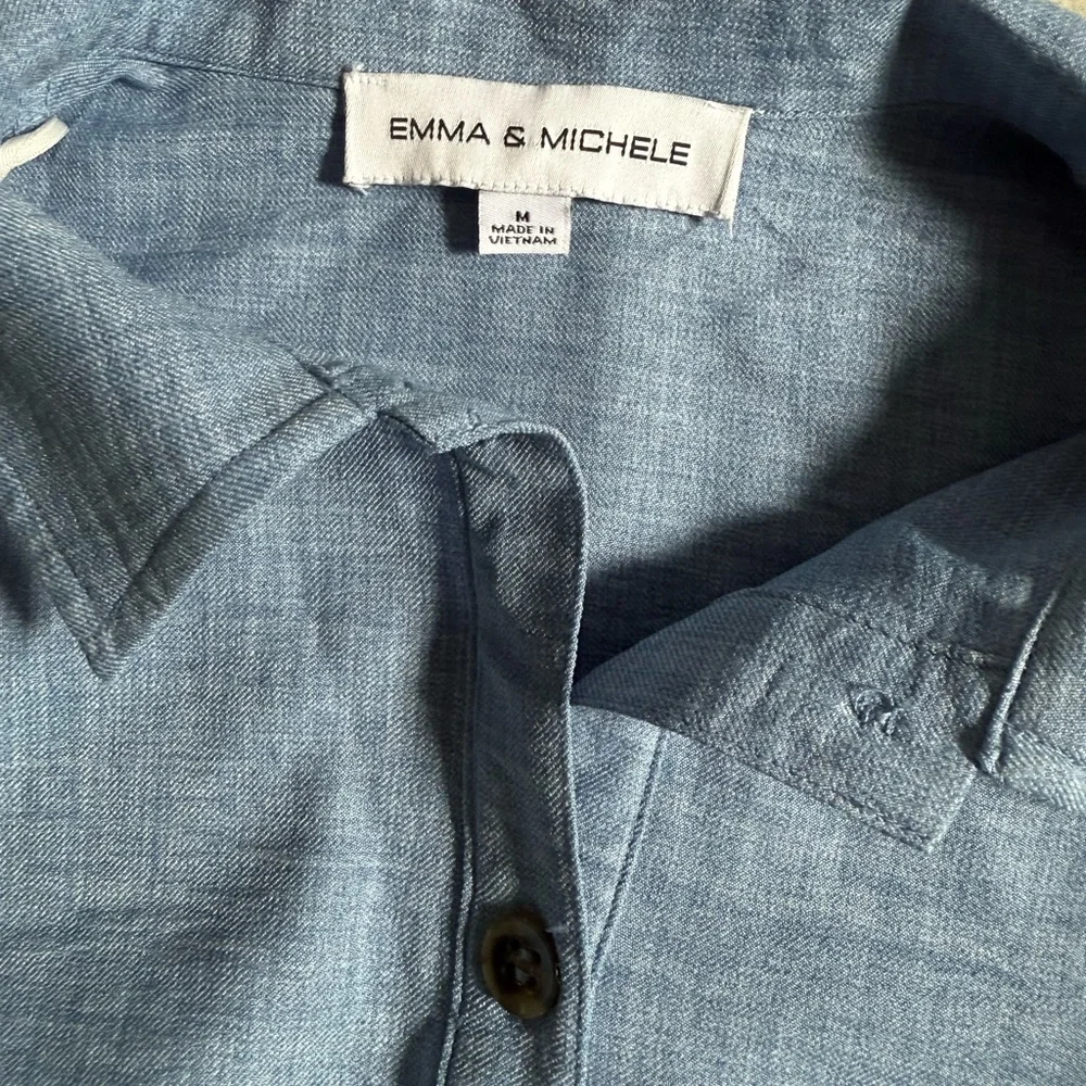 Emma & Michele Chambray Button-Up Top jumpsuit’s