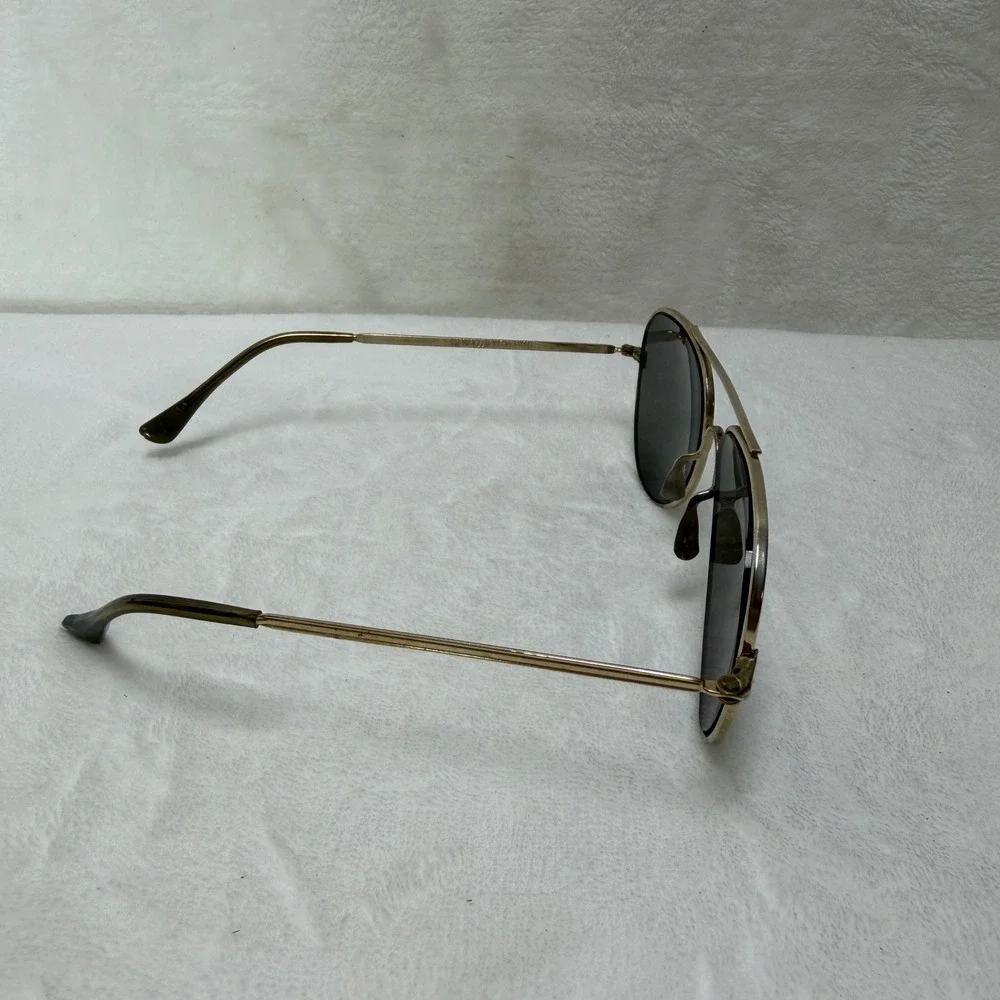 VTG Foster Grant FF77 Aviator Sunglasses Gold Metal‎ Frame Gray Lens USA  Mens