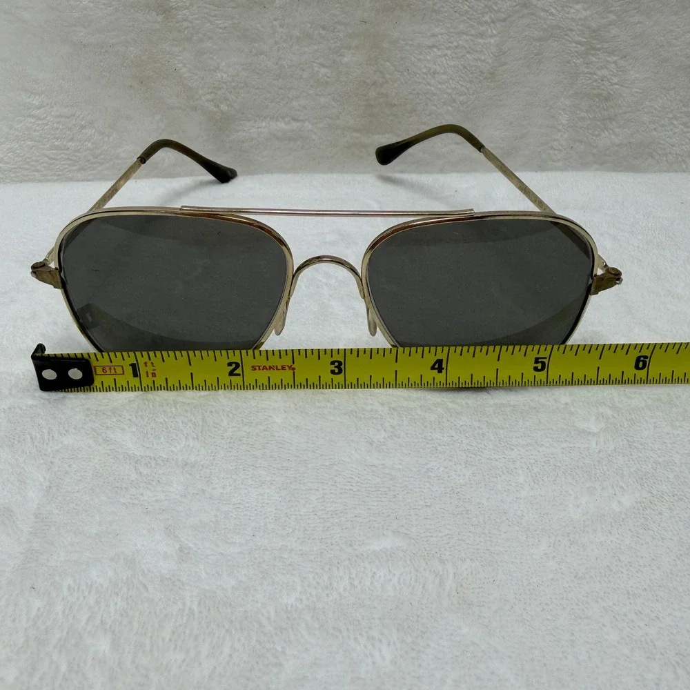 VTG Foster Grant FF77 Aviator Sunglasses Gold Metal‎ Frame Gray Lens USA  Mens