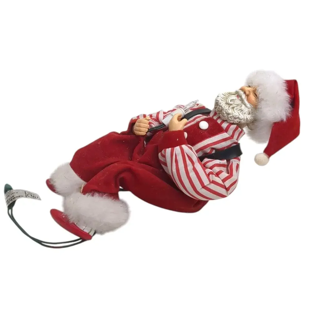 Vintage Christmas Santa Holding Indoor String Lights Santa Claus 9