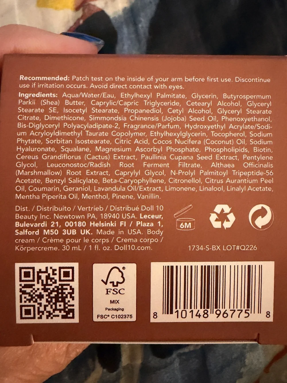 DOLL 10 Doll Skin Body The Hydrator Smoothing Body Butter NIB 30mL/1oz FULL SIZE