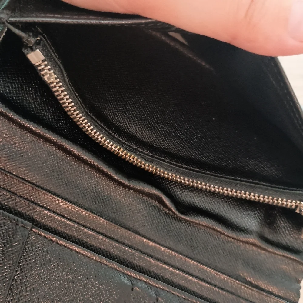 Louis Vuitton Slim Unisex Graphite/Black Brazza Damier Canvas Long Wallet Bifold