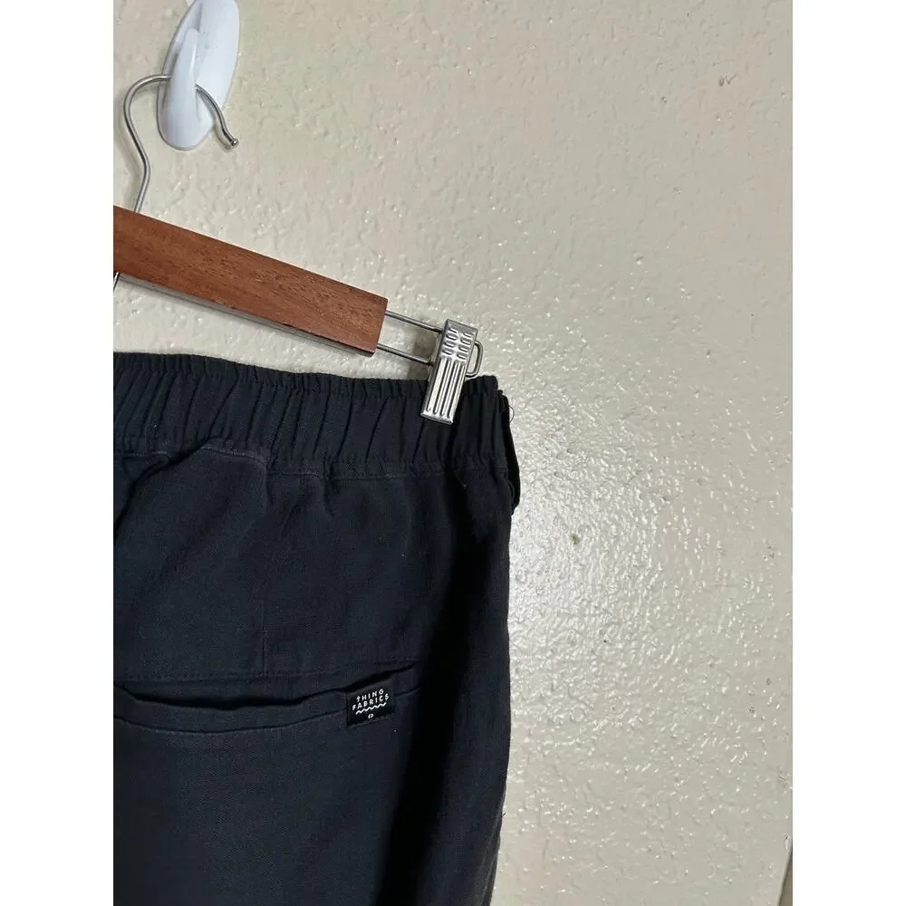 Thing Fabrics Made in Japan Cotton Balloon Pants Black Mens Small