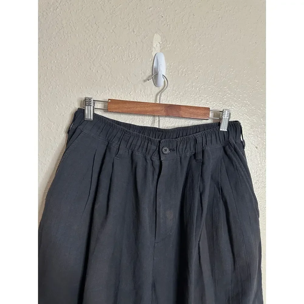 Thing Fabrics Made in Japan Cotton Balloon Pants Black Mens Small