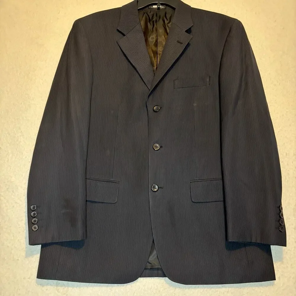 Vitali Suit Seperates 40R Black Textured Mens Blazer Sport‎ Coat Suit Jacket