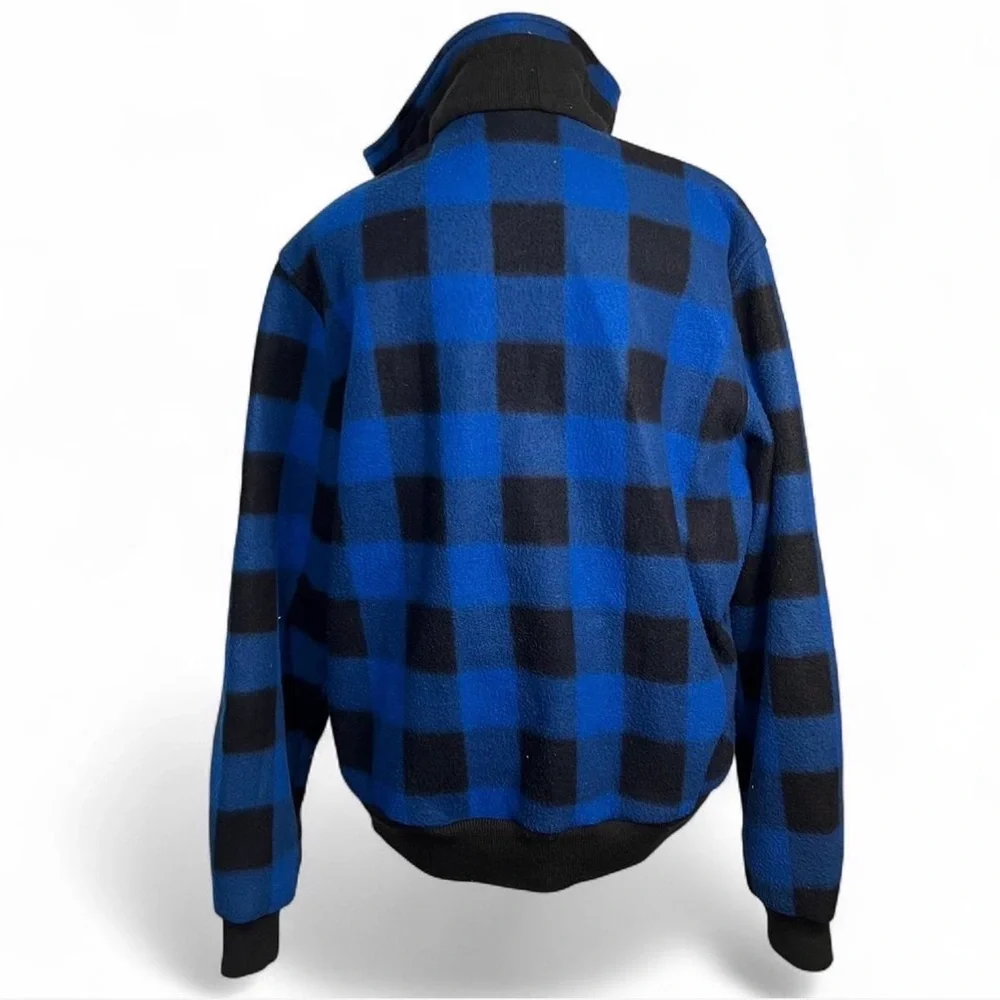 Pacific Trail Blue and Black Fleece zip up Jacket‎ Sz Medium