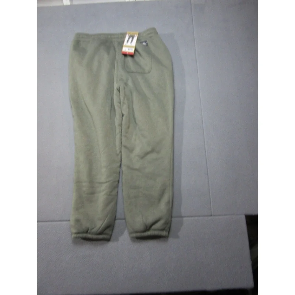 Eddie Bauer Sweat Pants Mens XL Green Faux Shearling Lined Jogger Outdoor New