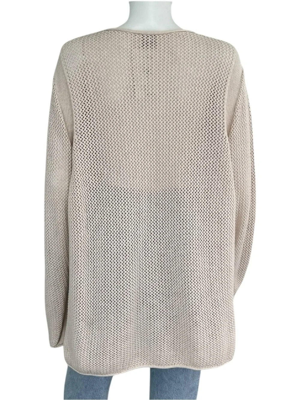 WRAP LONDON Cream 100% Cotton Sweater Size XL
