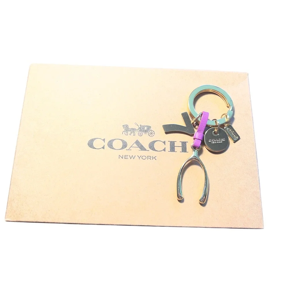 Vintage Coach Lucky Mix Key Ring Key Chain Purse Bag Charm NWOT
