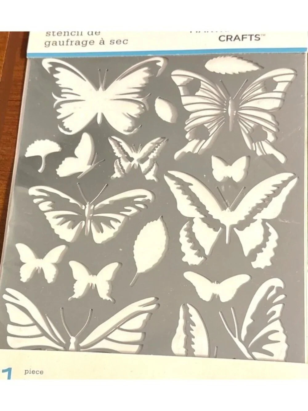 Martha Stewart Crafts Butterfly Glossary Dry Embossing Stencil 1 Pc 42-03003 NSP