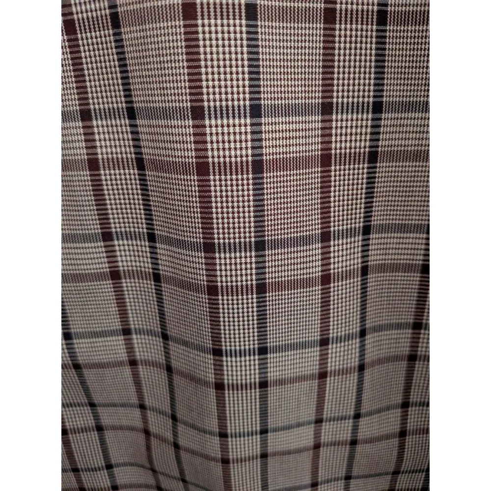 Men's Banana Republic Plaid Casual Button Down Shirt L Gray Burgundy