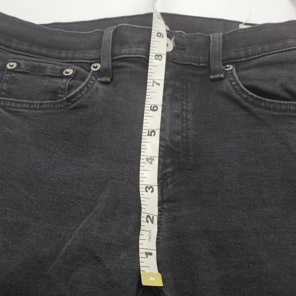 Rag & bone women US 29 black jeans ankle skinny raw hem zipper fly Modal blend