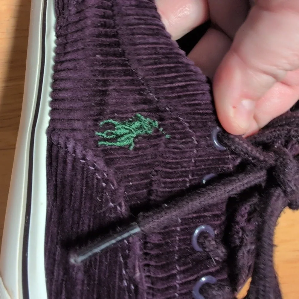 Ralph Lauren Polo Royal Purple Corduroy Sneakers Women's Size 4