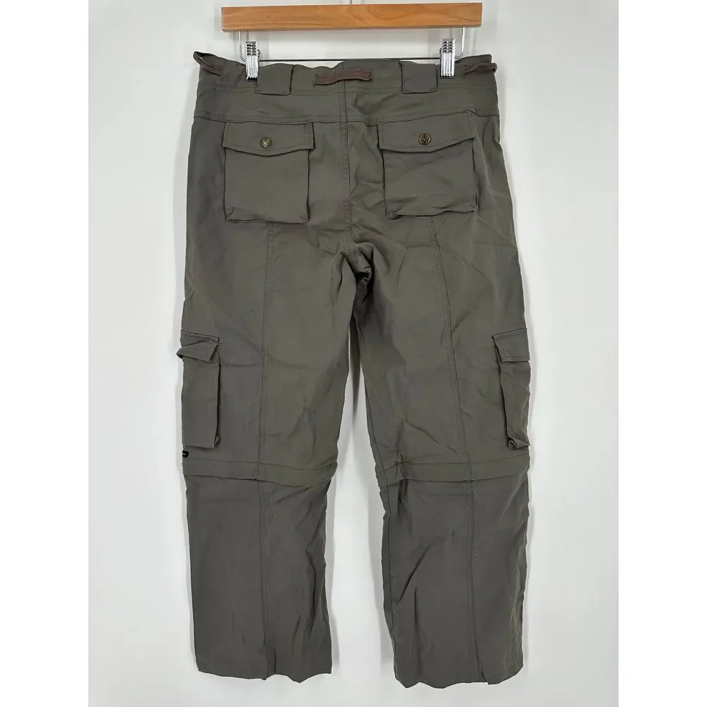 Prana Womens Size 10 Convertible Pants Flaw Hiking Outdoor Athletic Zip Off Gray