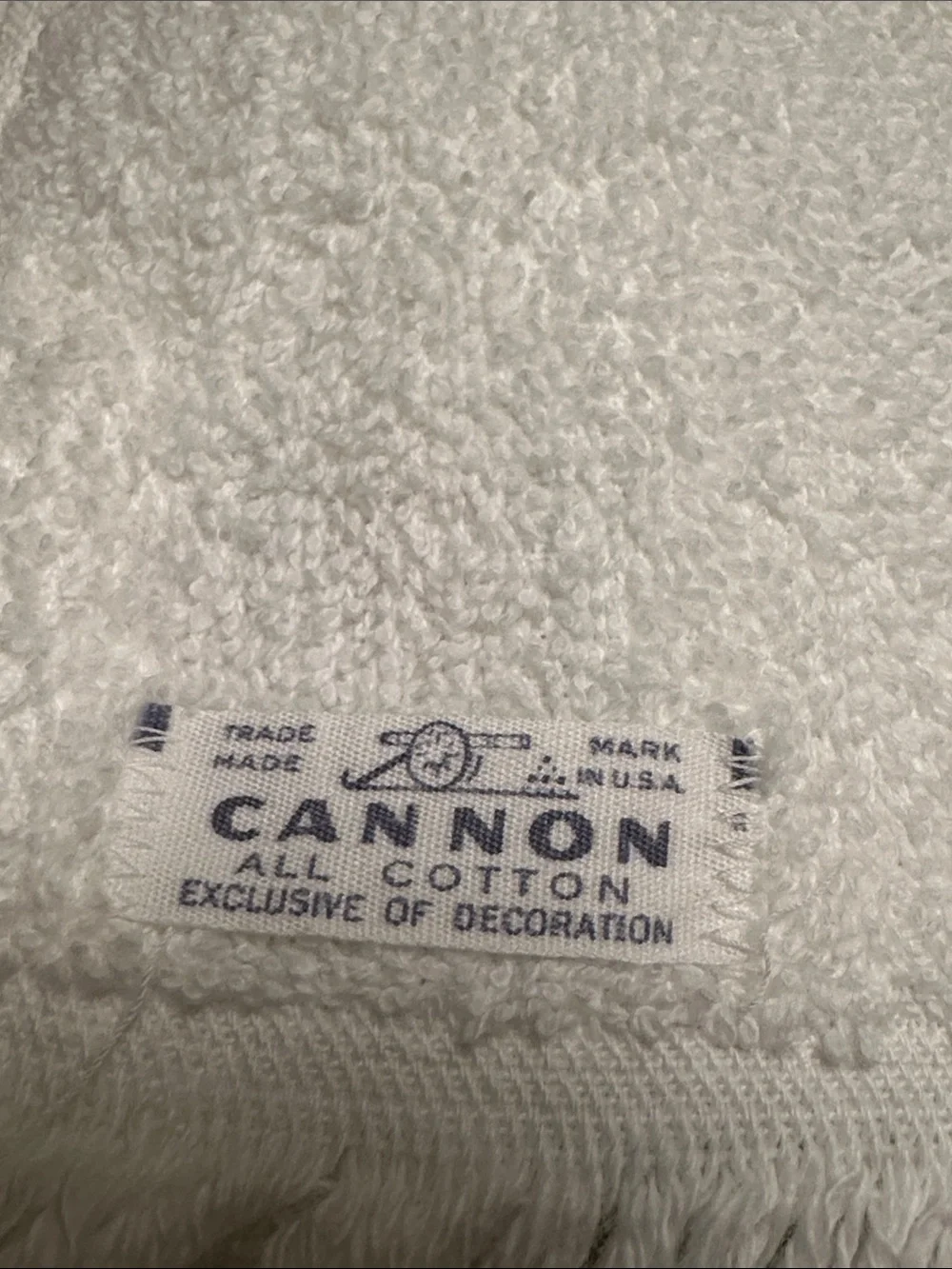 Floral Rose Cotton Bath Towel - White with Pink Roses, Vintage Lot of 3 Cannon