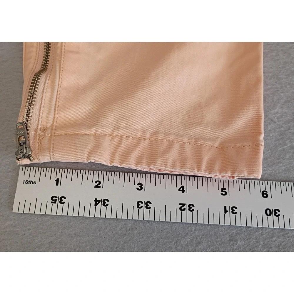 Banana Republic Ryan Fit Pants Skinny Ankle Size 6 Peach Pink Color Zipper Ankle