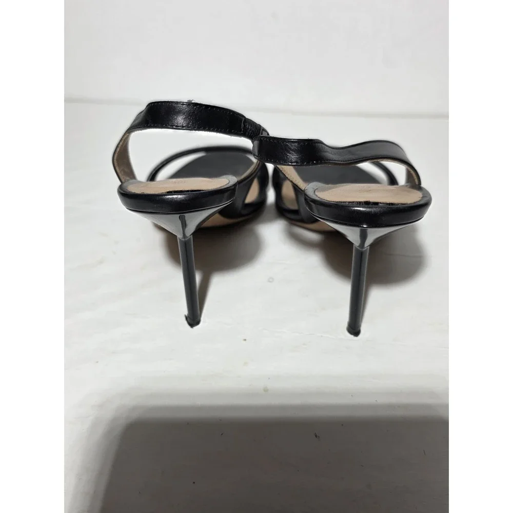 Kurt Geiger London‎ Black Slingback Heels EU 36.5 Made In Italy Leather Stiletto