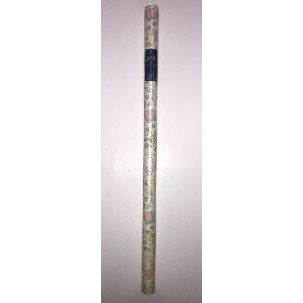 Vintage 1990 Hallmark Baby‎ Shower Birthday Gift Wrapping Paper Ambassador NEW