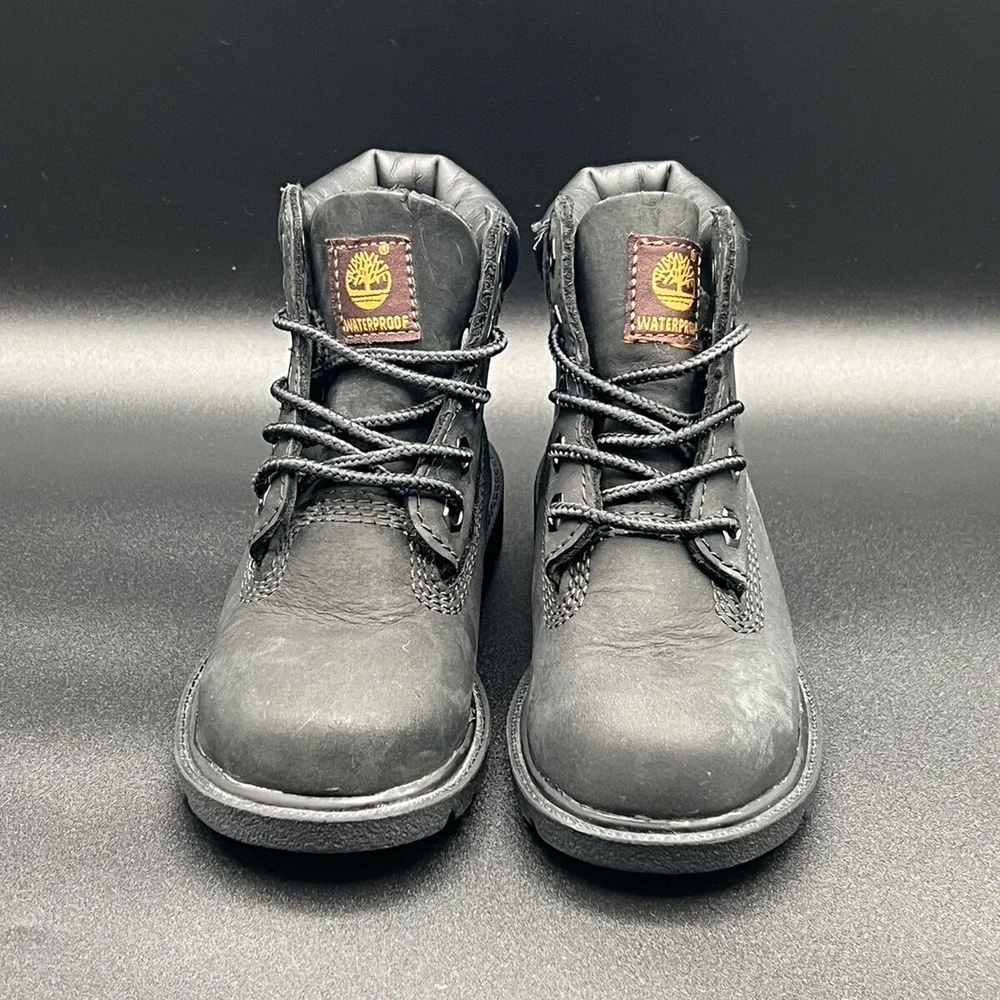 Timberland Premium Waterproof Black Suede High Top‎ Boots - Baby Toddler Size 7