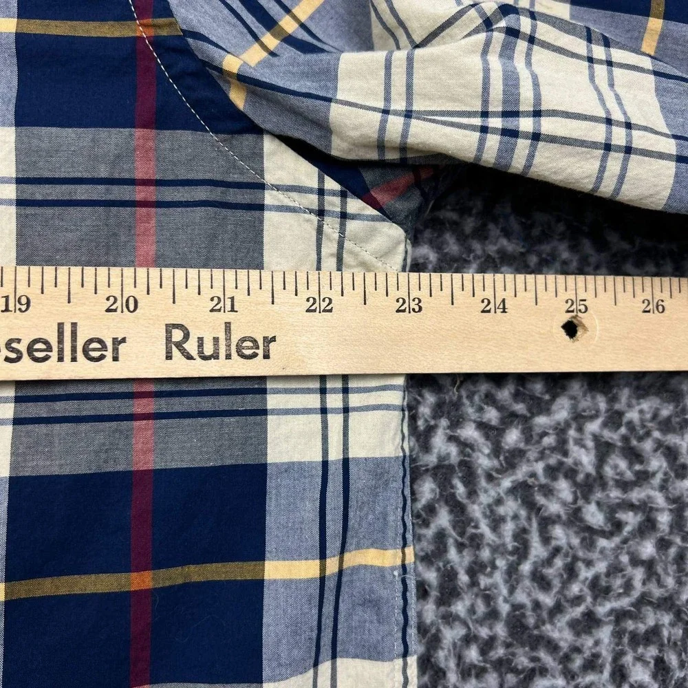 Banana Republic Button Up Shirt‎ Men Large Flannel Plaid Long Sleeve Cotton L