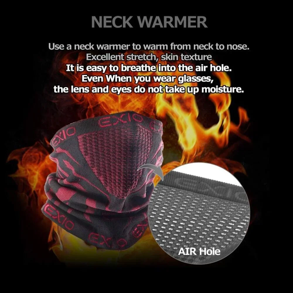 Men's Black/Yellow Winter Neck Warmer Gaiter Balaclava Windproof Ski Face Mask