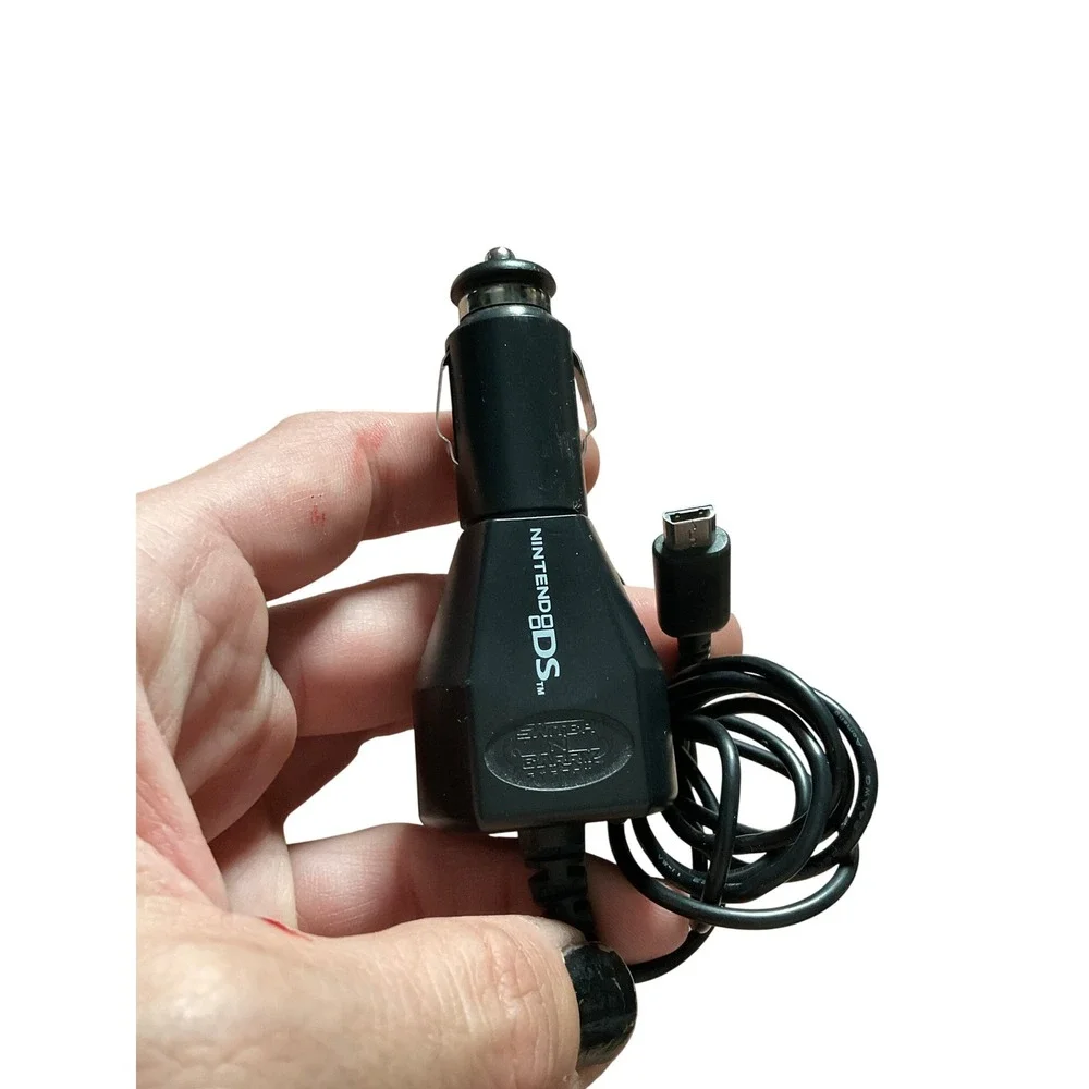 Nintendo DS Car Adapter Charger Black OEM Official‎ Accessory 12V Power Cable