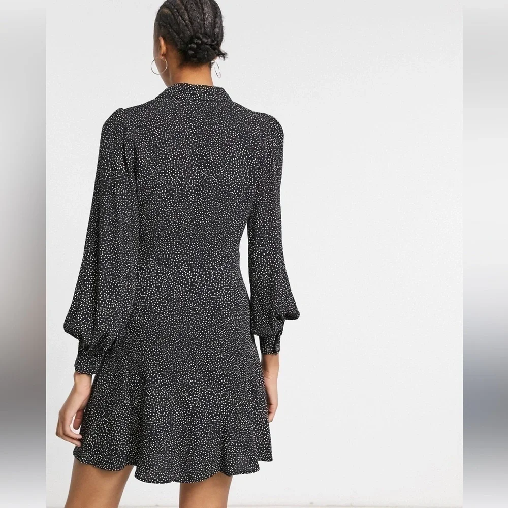 & Other Stories Black and White Polka Dot Mini Dress Size 0